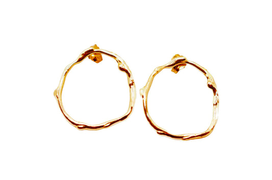 A'mmare Jewelry - Condensa Hoops Big Earrings Gold Plated