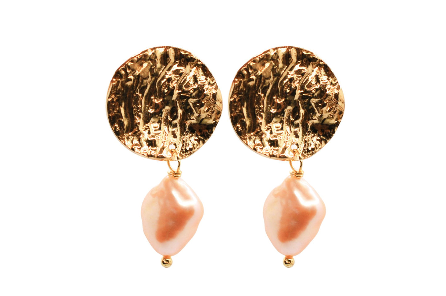 A'mmare Jewelry - Ostrica Drop Earrings Gold Plated