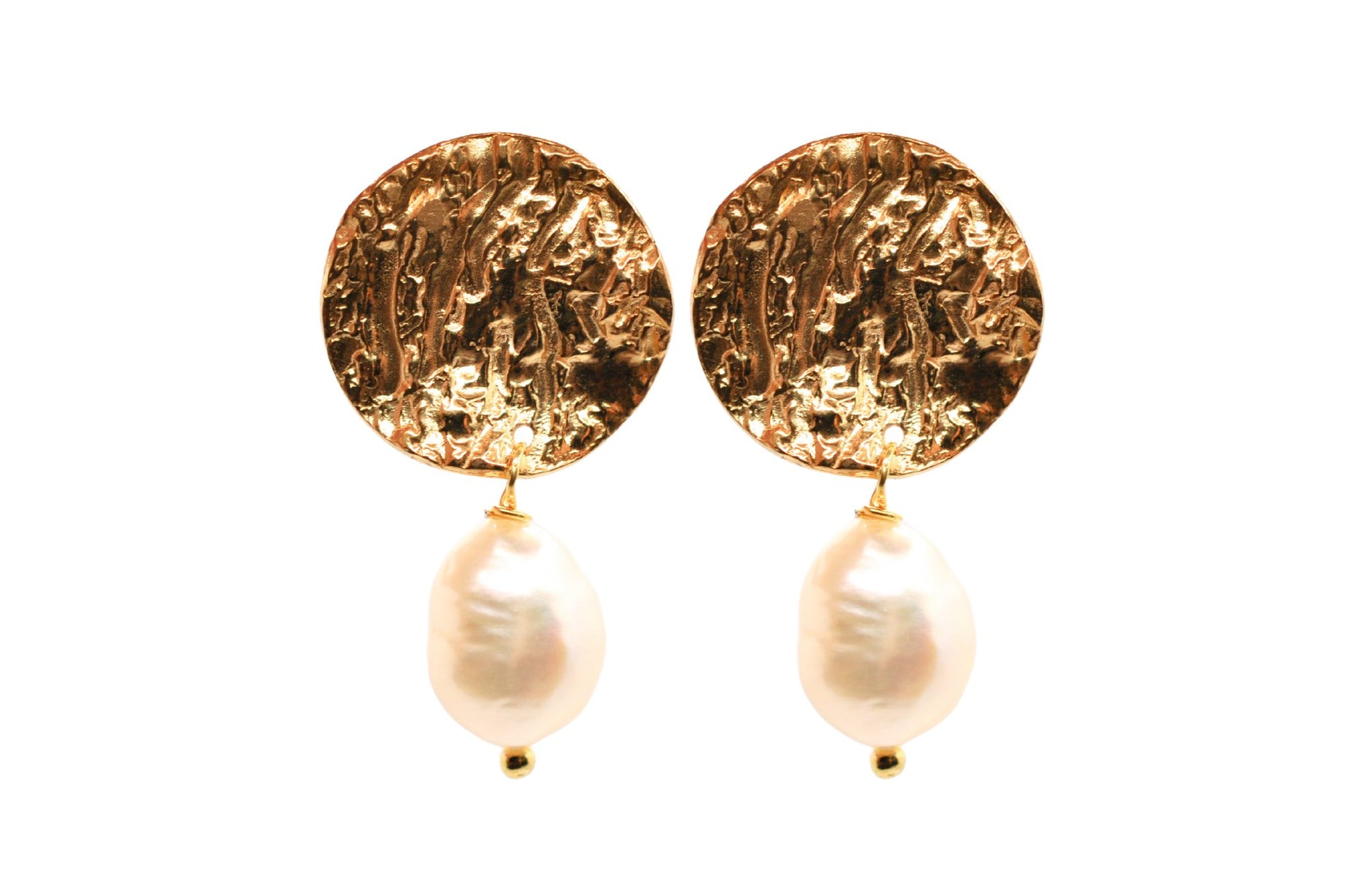 A'mmare Jewelry - Ostrica Drop Earrings Gold Plated